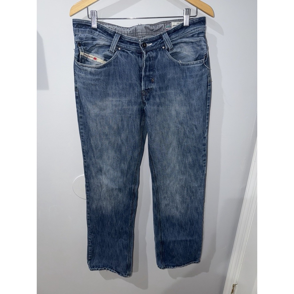 HOT ITALY Men's DIESEL SLAMMER Slim STRAIGHT ZIPPER POCKET Denim Jeansโ 32 W S
